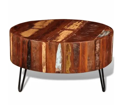 Ümmargune Kohvilaud Taastatud Puidust