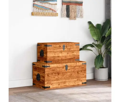 Mantu Lādes, 2 Gab., Mango Koks  Vidaxl