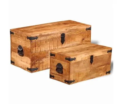 Mantu Lādes, 2 Gab., Mango Koks  Vidaxl