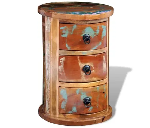 Perdirbtos Masyvios Medienos Spintelė Su 3 Stalčiais