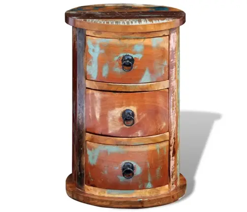 Perdirbtos Masyvios Medienos Spintelė Su 3 Stalčiais