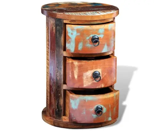 Perdirbtos Masyvios Medienos Spintelė Su 3 Stalčiais