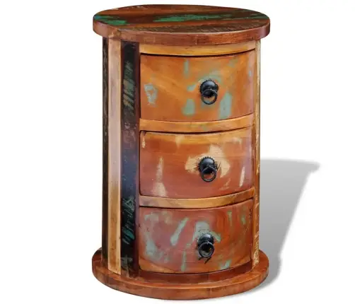 Perdirbtos Masyvios Medienos Spintelė Su 3 Stalčiais