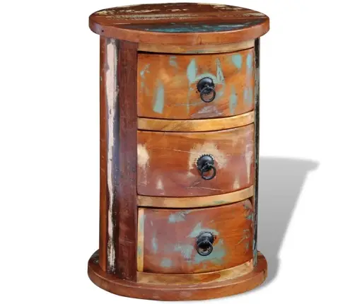 Perdirbtos Masyvios Medienos Spintelė Su 3 Stalčiais