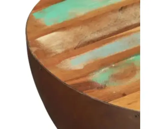 Kafijas Galdiņš, Bļodas Forma, Tērauda Pamatne,Pārstrādāts Koks  Vidaxl