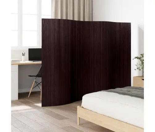 Istabas Aizslietnis, 250X165 Cm, Tumši Brūns Bambuss Vidaxl