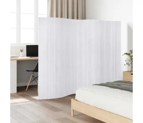 Kambario Pertvara Iš Bambuko, Balta, Plotis 250 cm Aukštis 165 Cm