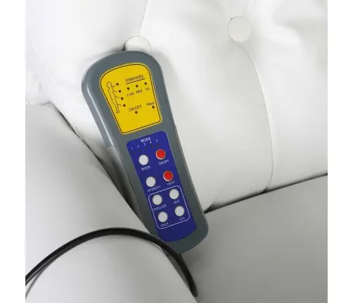 Elektriskais Masāžas Krēsls Krēmkrāsas Balts 78 X 148 X 71 Cm Vidaxl