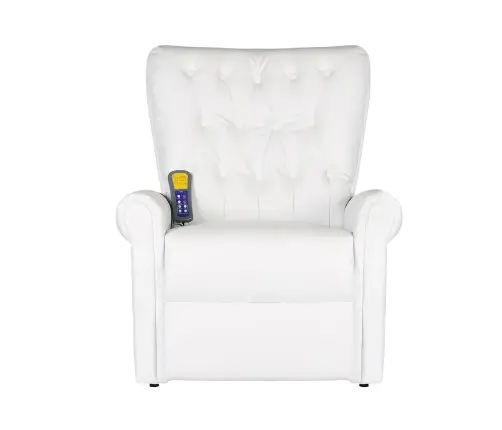 Elektriskais Masāžas Krēsls Krēmkrāsas Balts 78 X 148 X 71 Cm Vidaxl
