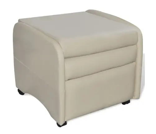 Saliekams Atpūtas Krēsls, Krēmkrāsas Mākslīgā Āda Vidaxl