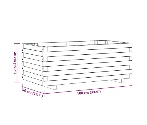 Taimelava, 100 X 50 X 40 cm Puit, Kandiline