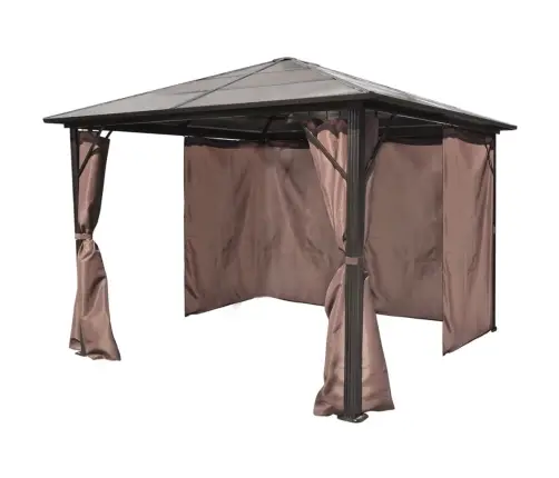 Alumiiniumist Päevavari Pruuni Kardinaga 300 X 300 Cm