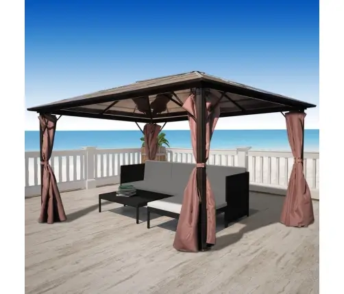 Alumiiniumist Päevavari Pruuni Kardinaga 400 X 300 Cm