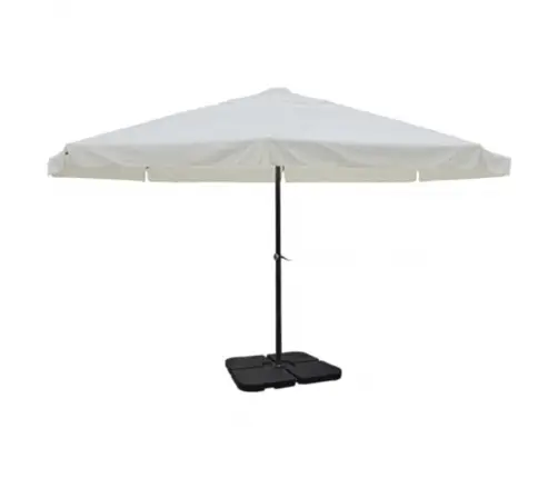 Saulessargs Ar Pārnēsājamu Pamatni, Balts, Alumīnijs