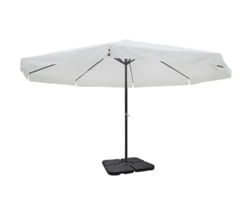 Saulessargs Ar Pārnēsājamu Pamatni, Balts, Alumīnijs