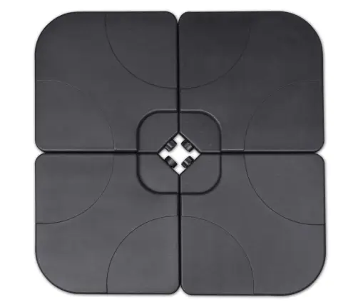 Saulessargs Ar Pārnēsājamu Pamatni, Balts, Alumīnijs