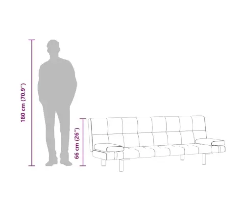 Izvelkams Dīvāns Ar 2 Spilveniem, Krēmbalta Mākslīgā Āda  Vidaxl