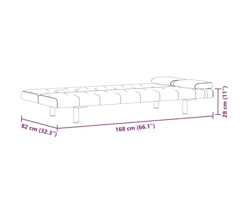 Izvelkams Dīvāns Ar 2 Spilveniem, Krēmbalta Mākslīgā Āda  Vidaxl