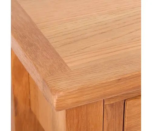 Konsolinis Staliukas Su 2 Stalčiais, 83X30X73cm Ąžuolo Masyvas