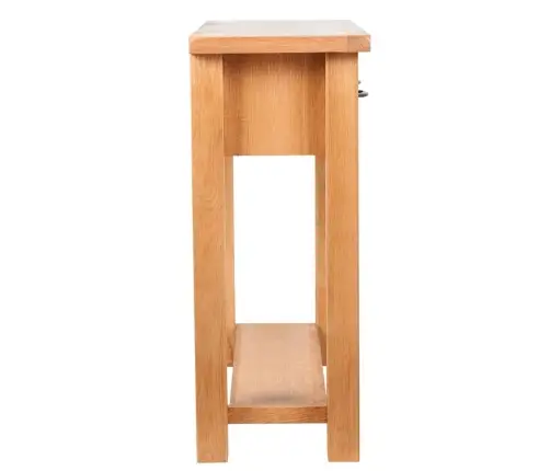 Konsolinis Staliukas Su 2 Stalčiais, 83X30X73cm Ąžuolo Masyvas