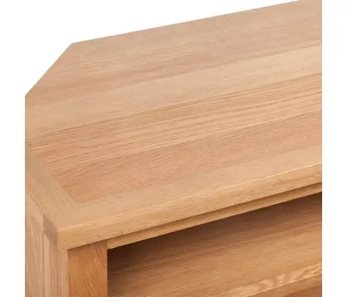 Tv Skapītis Ar Atvilktni, 88X42X46 Cm, Ozola Masīvkoks Vidaxl