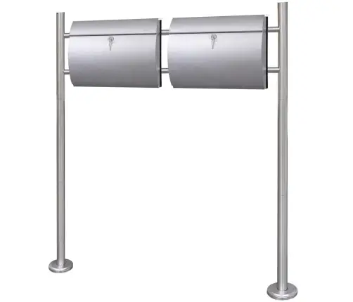 Dubultā Pastkaste Ar Statīvu, Nerūsējošs Tērauds  Vidaxl