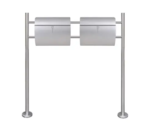 Dubultā Pastkaste Ar Statīvu, Nerūsējošs Tērauds  Vidaxl