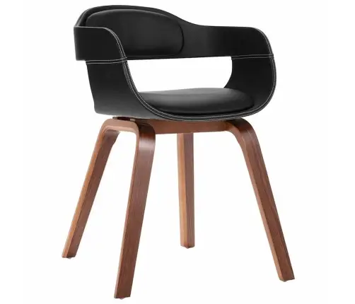 Valgomojo Kėdė Su Bukmedžio Kojomis, Dirbtinė Oda