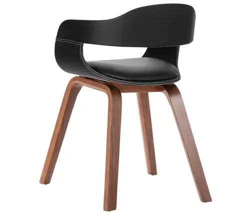 Valgomojo Kėdė Su Bukmedžio Kojomis, Dirbtinė Oda