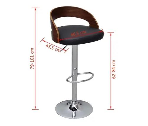 Bāra Krēsli, 2 Gab., Izliekts Koks  Vidaxl