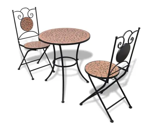 3-Kohaline Bistrookomplekt, Keraamilised Plaadid, Terrakota