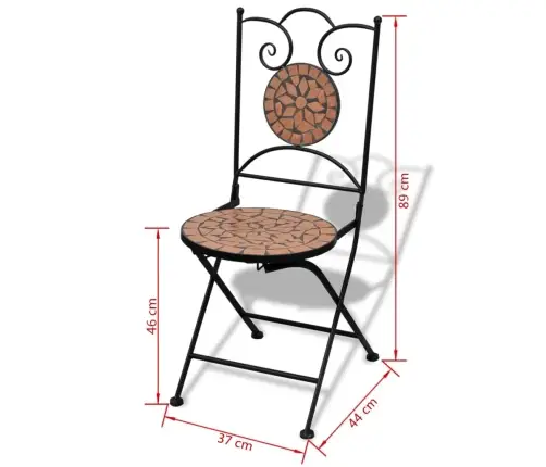 3-Kohaline Bistrookomplekt, Keraamilised Plaadid, Terrakota