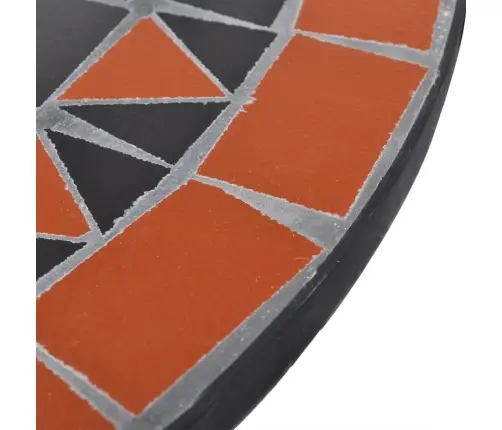 Bistro Komplektas, 3 Dalių, Terakota Ir Baltas, Plytelės