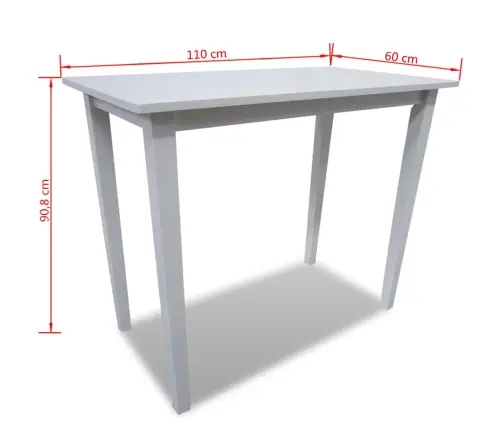 Puidust Baarilaud, Valge