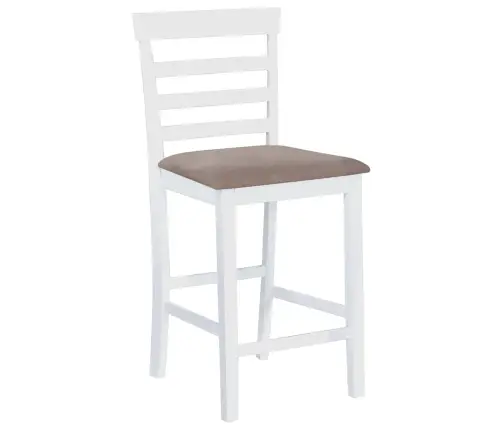 Baaritoolid 2 Tk, Valge, Kangas