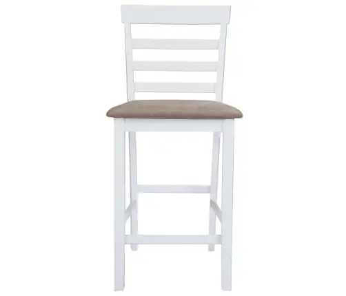 Baaritoolid 2 Tk, Valge, Kangas