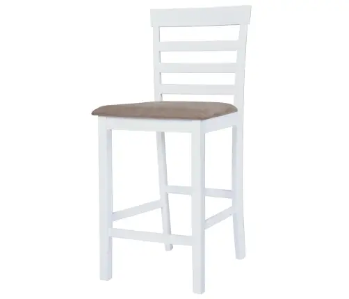 Baaritoolid 2 Tk, Valge, Kangas