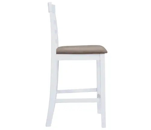 Baaritoolid 2 Tk, Valge, Kangas