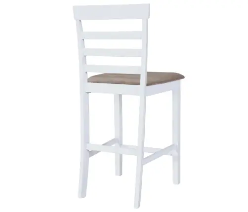 Baaritoolid 2 Tk, Valge, Kangas