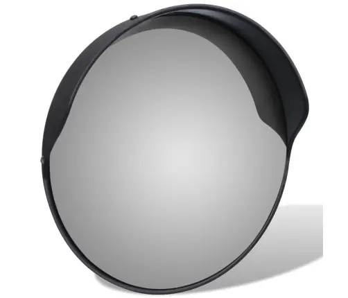 Sferinis Kelio Veidrodis, Juodas, 30cm Pc Plastikas, Laukui