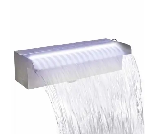 Baseina Ūdenskritums, Strūklaka Ar Led, Nerūsējošs Tērauds, 30 Cm
