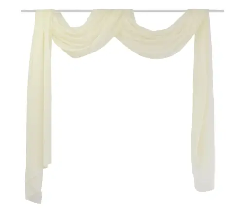 Caurspīdīga Drapērija, 140X600 Cm, Krēmkrāsas