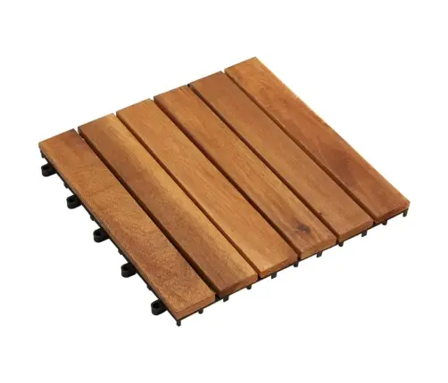 Akācijas Koka Flīzes Terasēm 30X30Cm 30 Gab Vertikāls Raksts