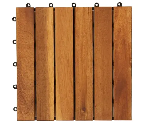 Akācijas Koka Flīzes Terasēm 30X30Cm 30 Gab Vertikāls Raksts