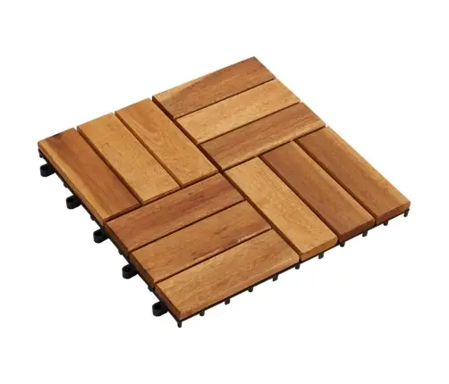 Akācijas Koka Flīzes Terasēm 30X30Cm 30 Gab