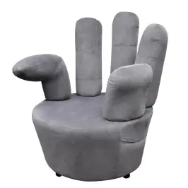 Krēsls, Rokas Forma, Pelēks Samts Vidaxl