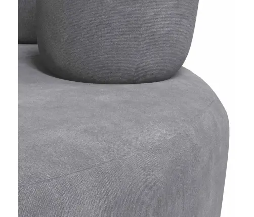 Krėslas, Pilkas, Plaštakos Formos, Aksomas