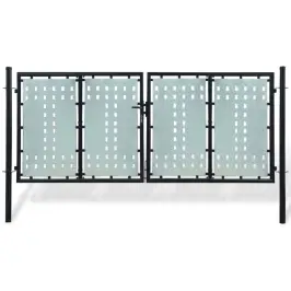 Žoga Vārti, Melni, Vienviru Durvis, 300X125 Cm Vidaxl