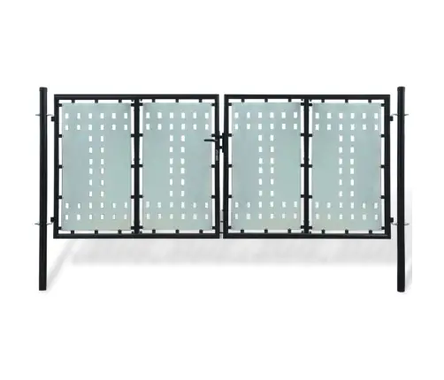 Vienviru Vārti, Melni, 300X175 Cm Vidaxl