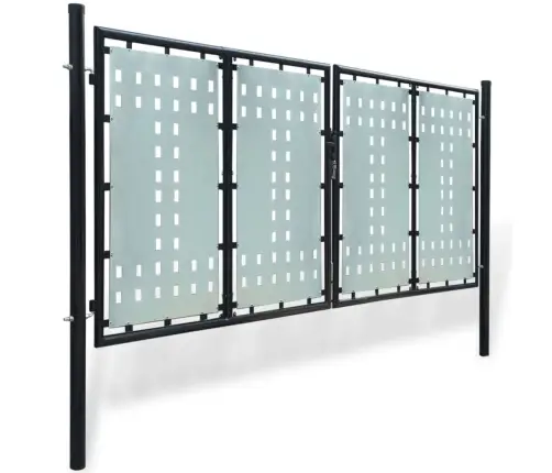 Vienviru Vārti, Melni, 300X175 Cm Vidaxl